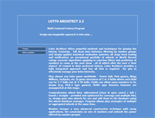 Tablet Screenshot of lottoarchitect.anastasios-tampakis.net